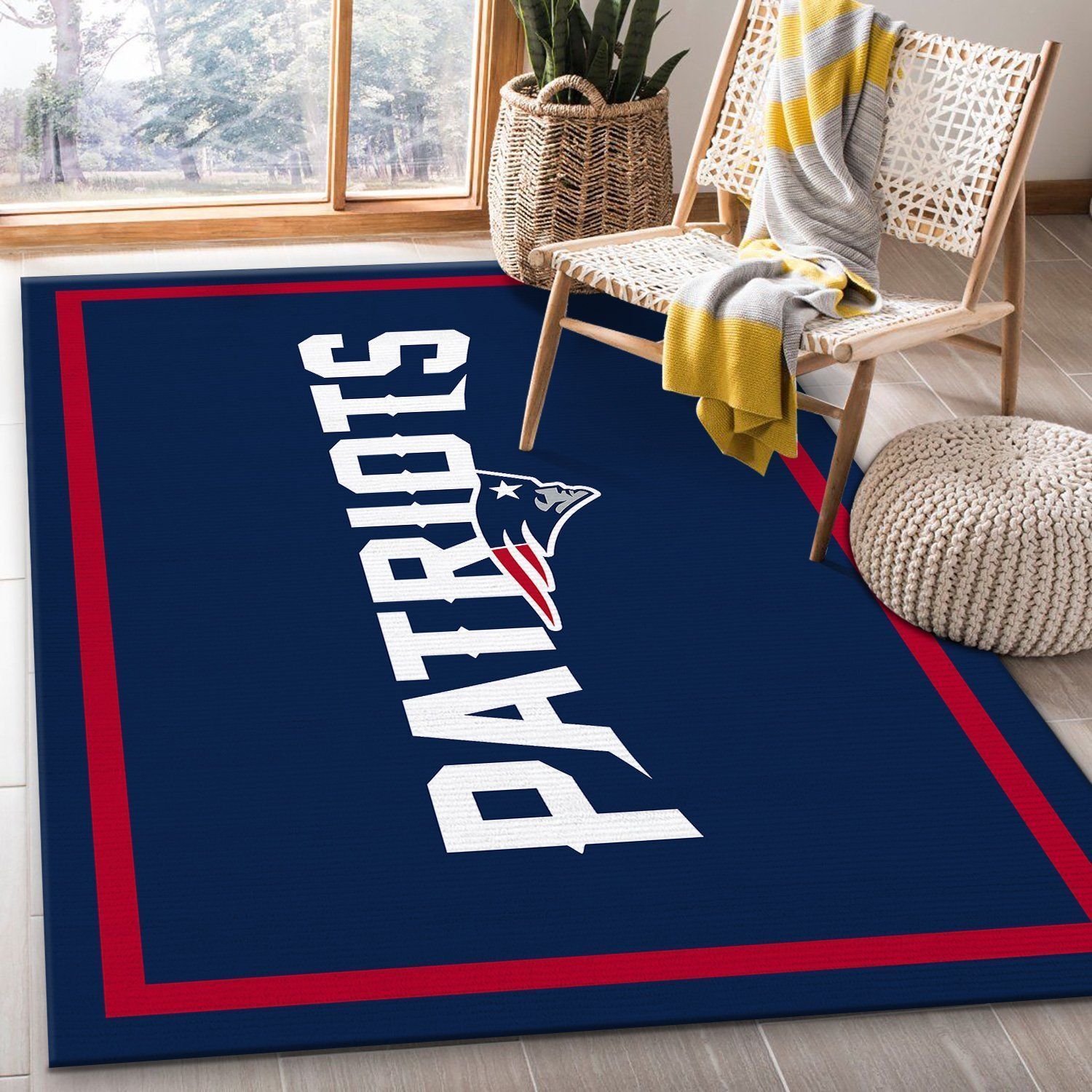 New England Patriots Rug Football Rug Floor Decor The Us Decor