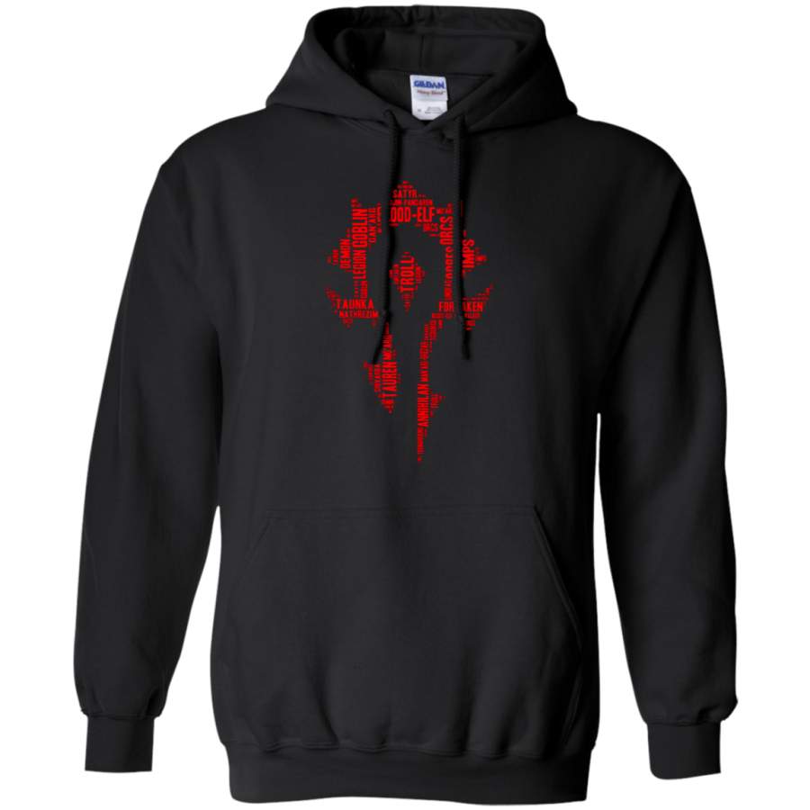 AGR World Of Warcraft The Horde All Classes Emblem Puzzle Hoodie