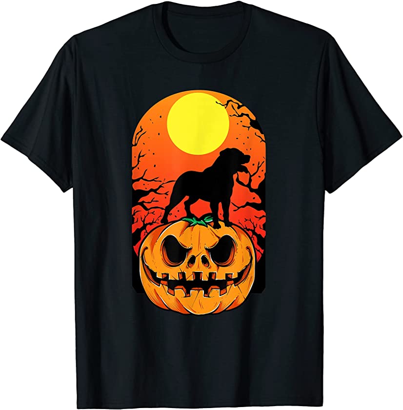 Rottweiler Halloween Puppy Pumpkin Dog owner lover design T-Shirt