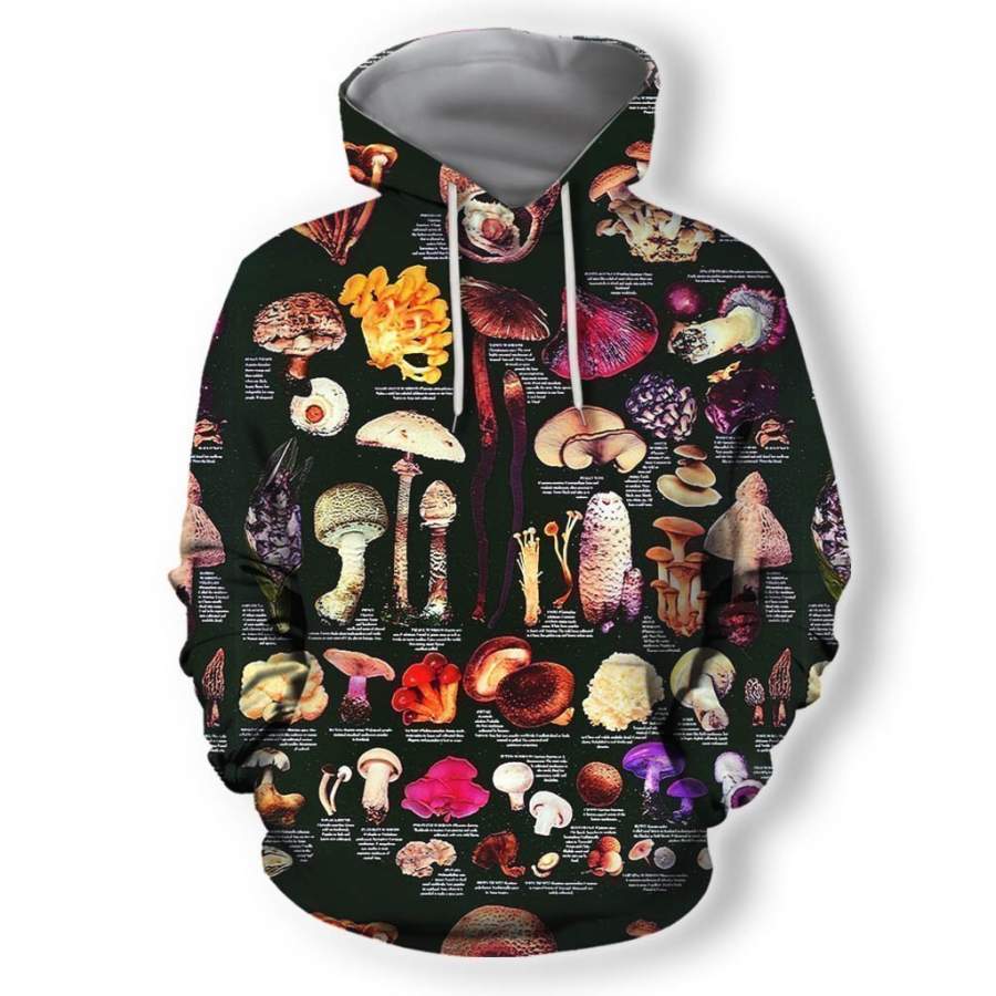 All Over Print Edible mushrooms Hoodie