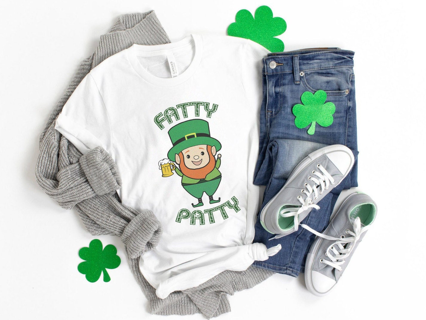 Fatty Patty Leprechaun T-shirt, Funny St. Patrick’s Day Shirt, cute Lucky tshirt, womens St Patricks Day Tee, St Patty’s Day, Shamrock Irish