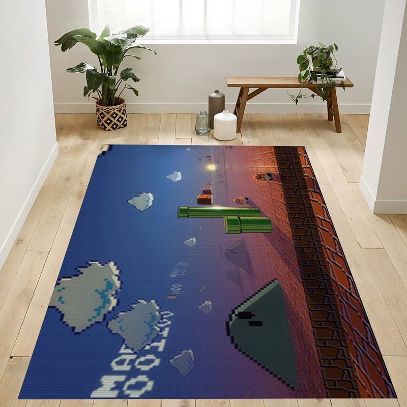 Super Mario 110 Area Rug Living Room And Bed Room Rug Gift Us Decor