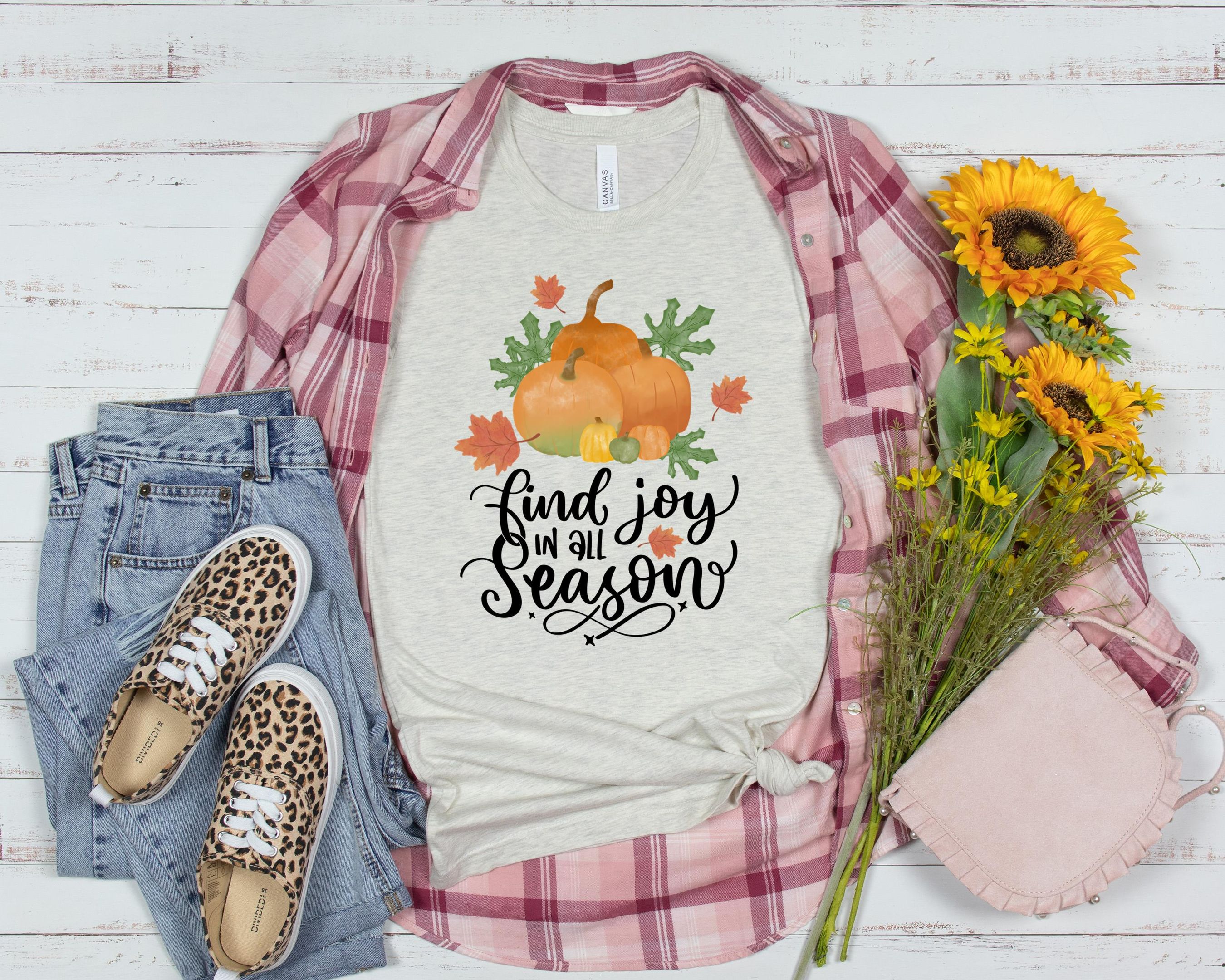 Find Joy In All Season Shirt, Fall Season Shirt, Autumn Shirt, Happy Mid Shirt, For Autumn Shirt, Pumpkin Season Shirt