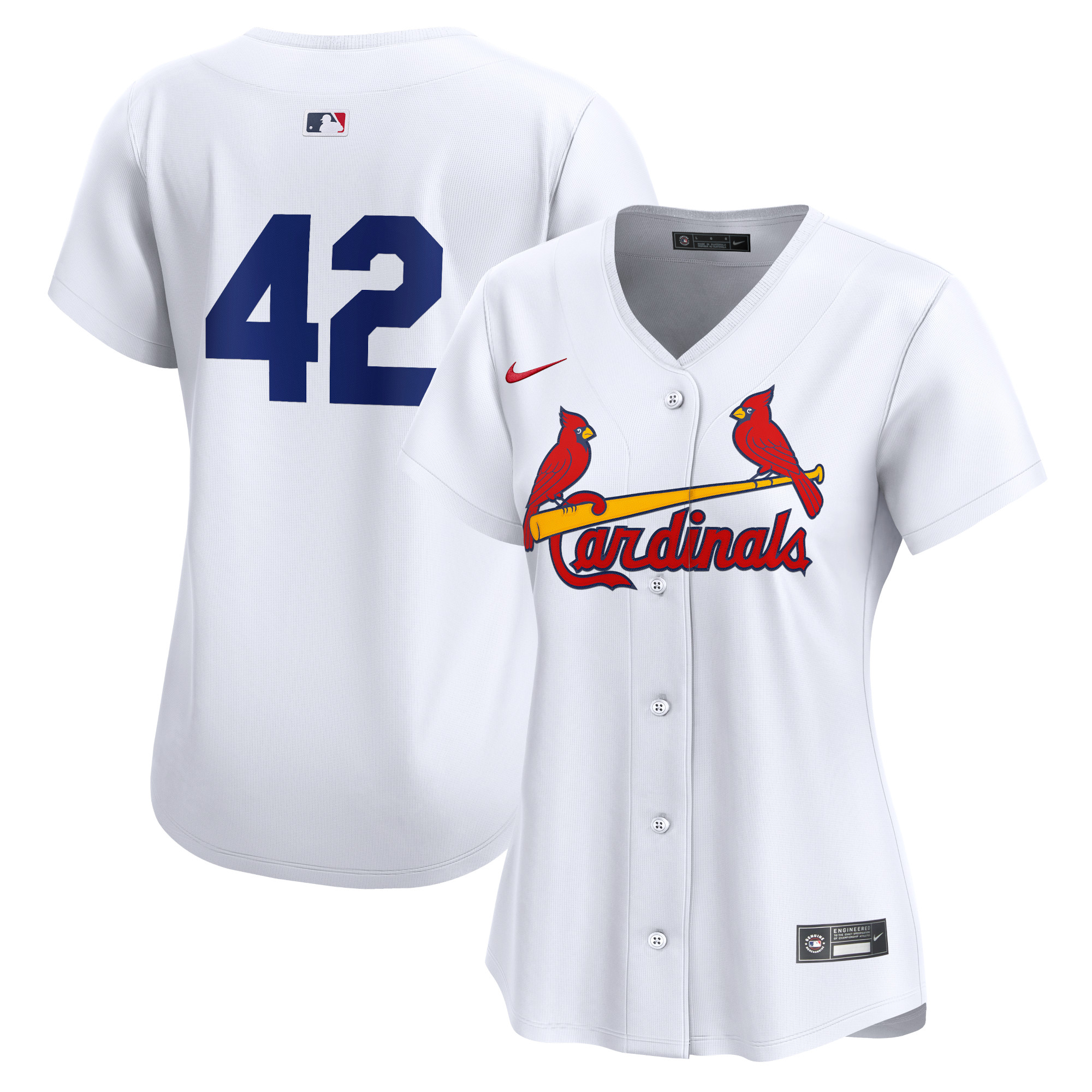 St. Louis Cardinals Women's 2024 Jackie Robinson Day Home Limited Jersey  White