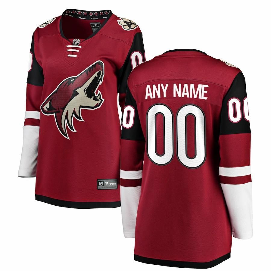 Arizona Coyotes Fanatics Branded Women’s Home Breakaway Custom Jersey – Red