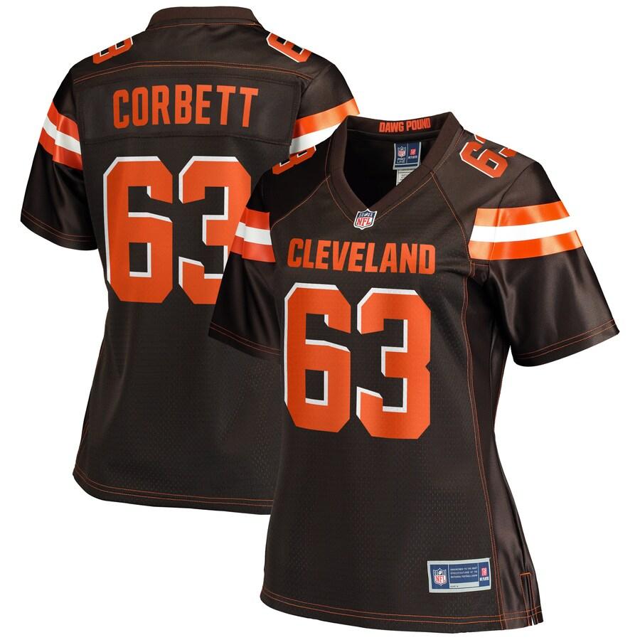 Austin Corbett Cleveland Browns NFL Pro Line Womens Player Jersey – Brown