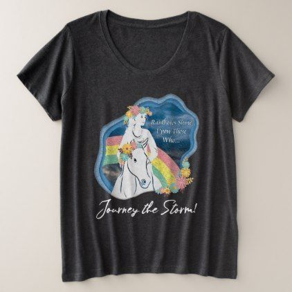 Horse Floral And Rainbow Plus Shirt