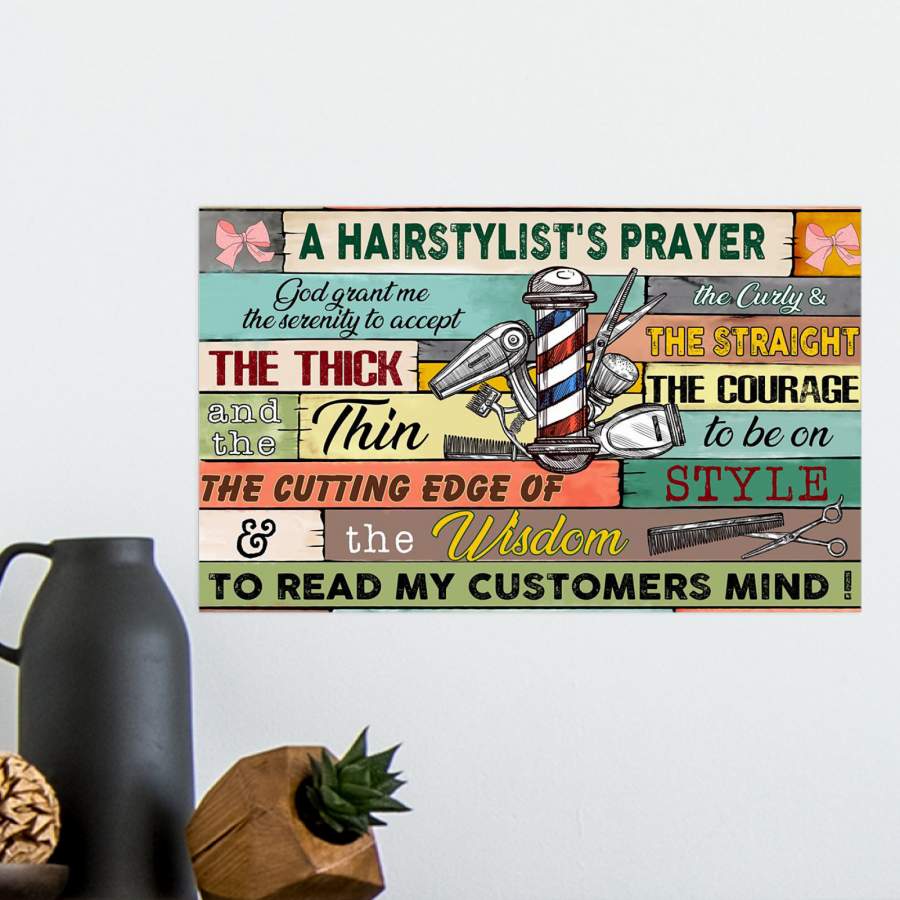 A Hairstylist’s Prayer  Unique Custom Design  Poster  Gift