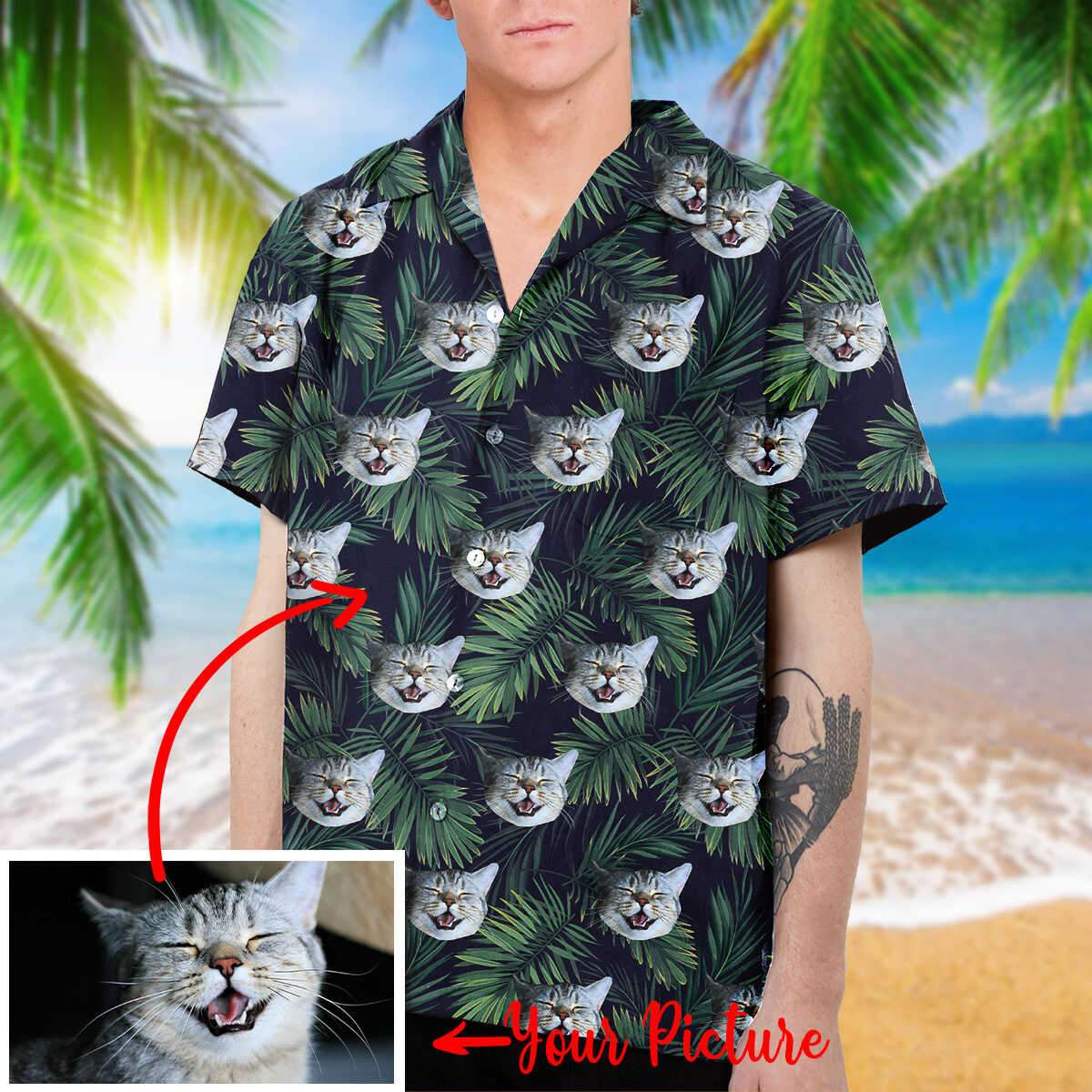 Personalized Cat Hawaii Shirt And Beach Short Ha70600