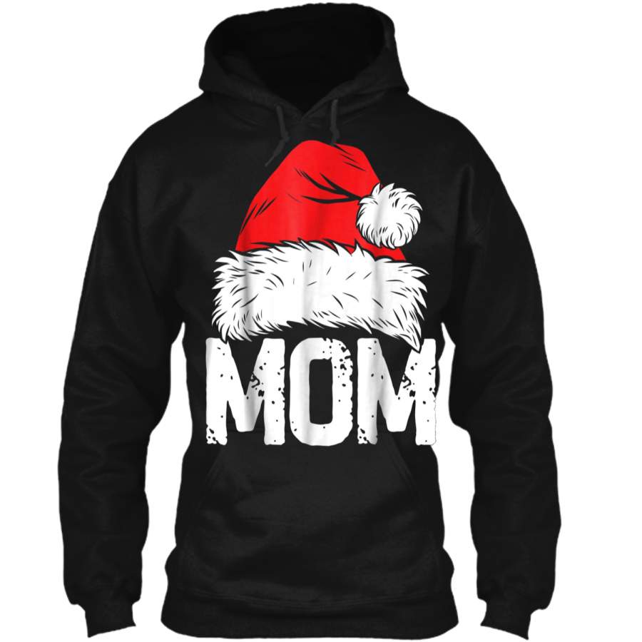 Mom Christmas Santa Family Matching Pajamas Mama PJs Pullover Hoodie 8 oz