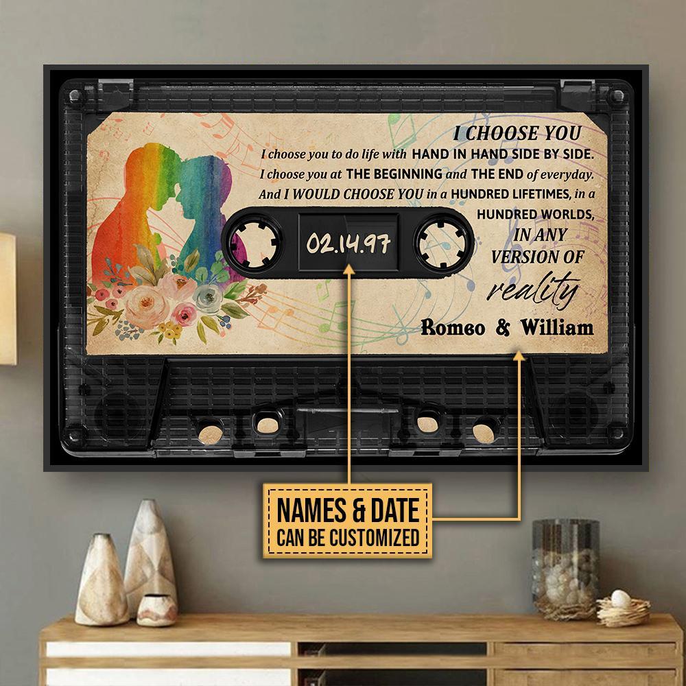 Aeticon Gifts Personalized Pride Male I Choose You Canvas Mom Dad Gift Home Decor