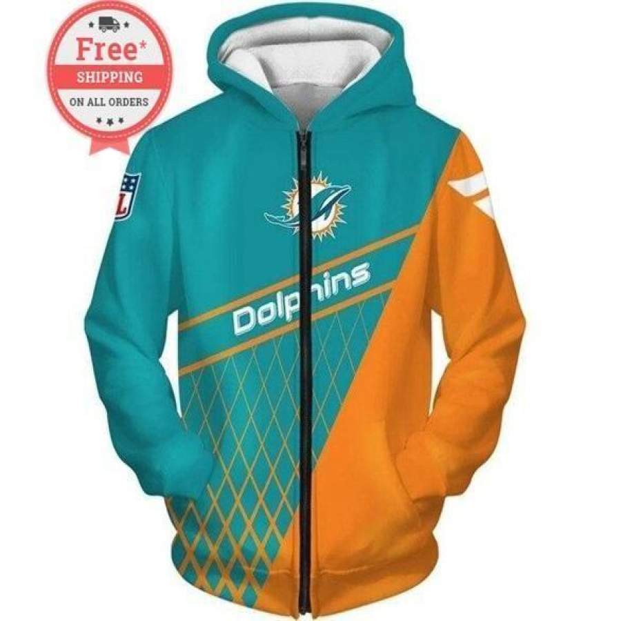 Miami Dolphins Hoodie 3D Style3227 All Over Printed