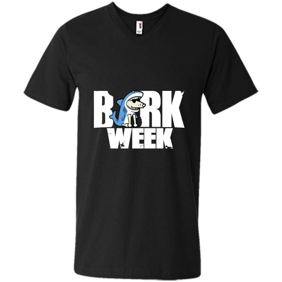 BarkWeek Shark Funny Gift – Canvas Unisex V-Neck Shirt