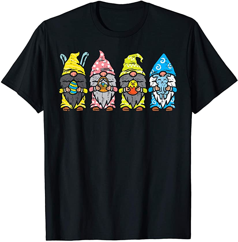 Nordic Garden Gnomes Bunny Ears Easter Egg Bunny Tomte Nisse T-Shirt