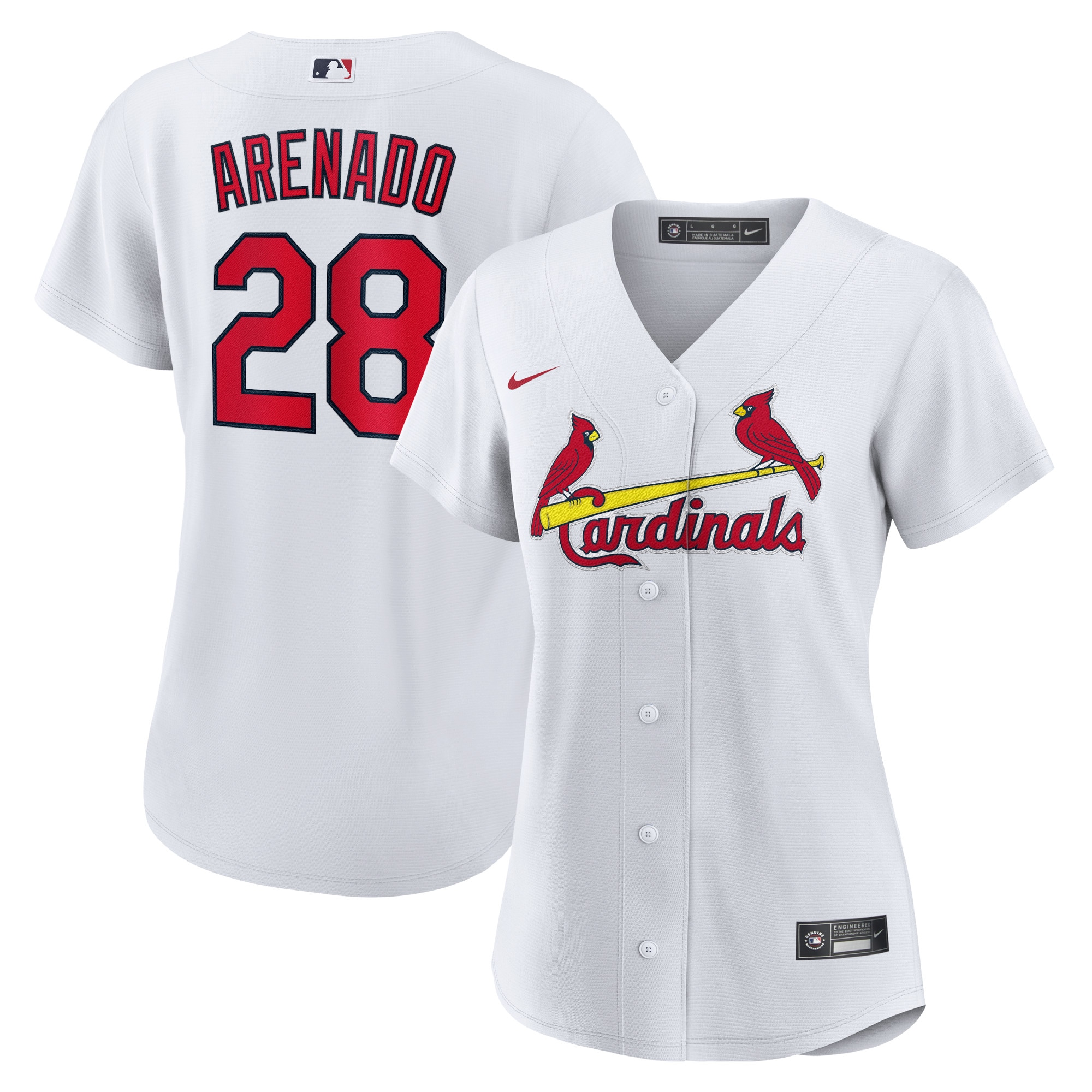 Nolan Arenado St. Louis Cardinals Women's Home Official Replica Player Jersey – White