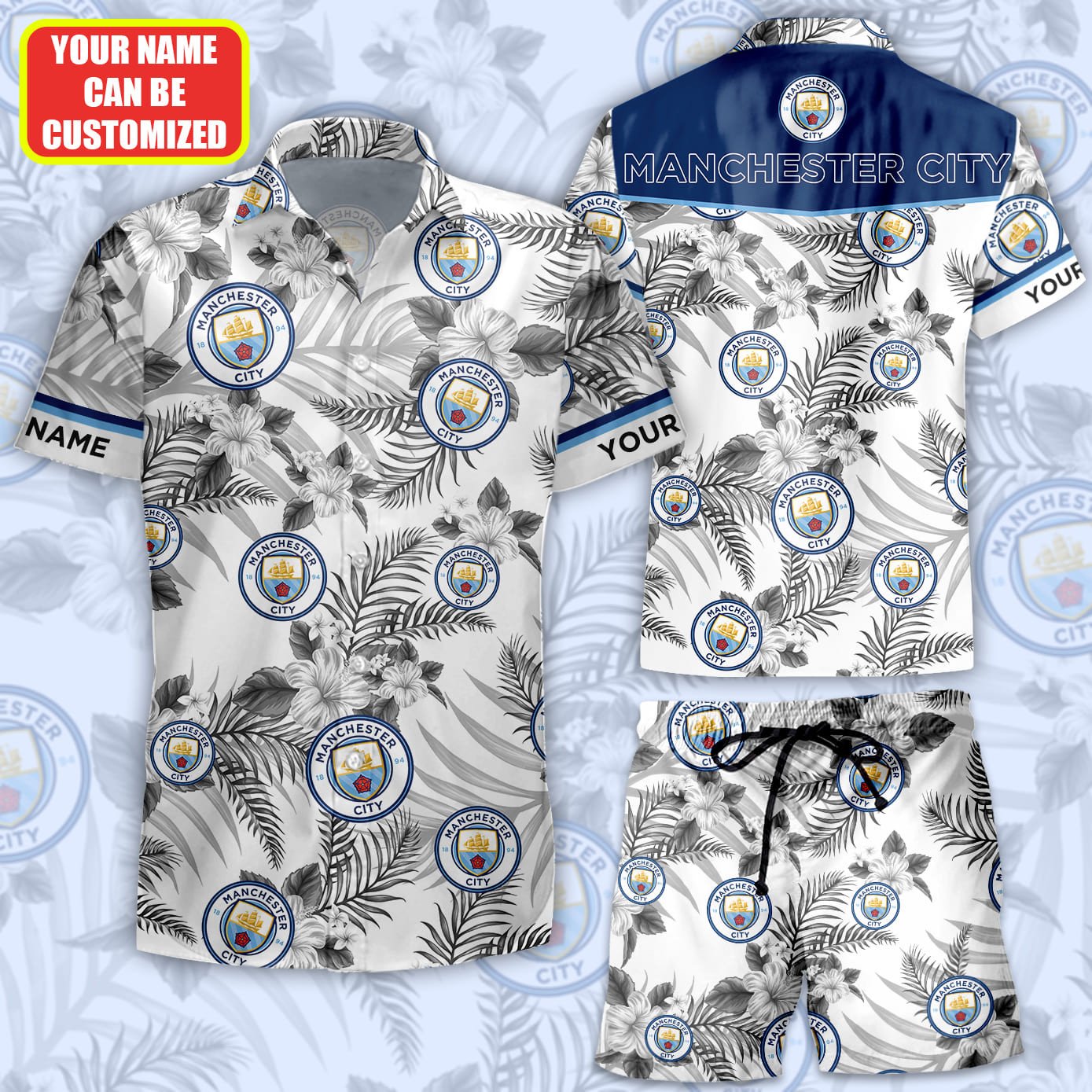 Personalized Mc Black Pattern Tropical Hawaii Shirt Beach Short Q240605