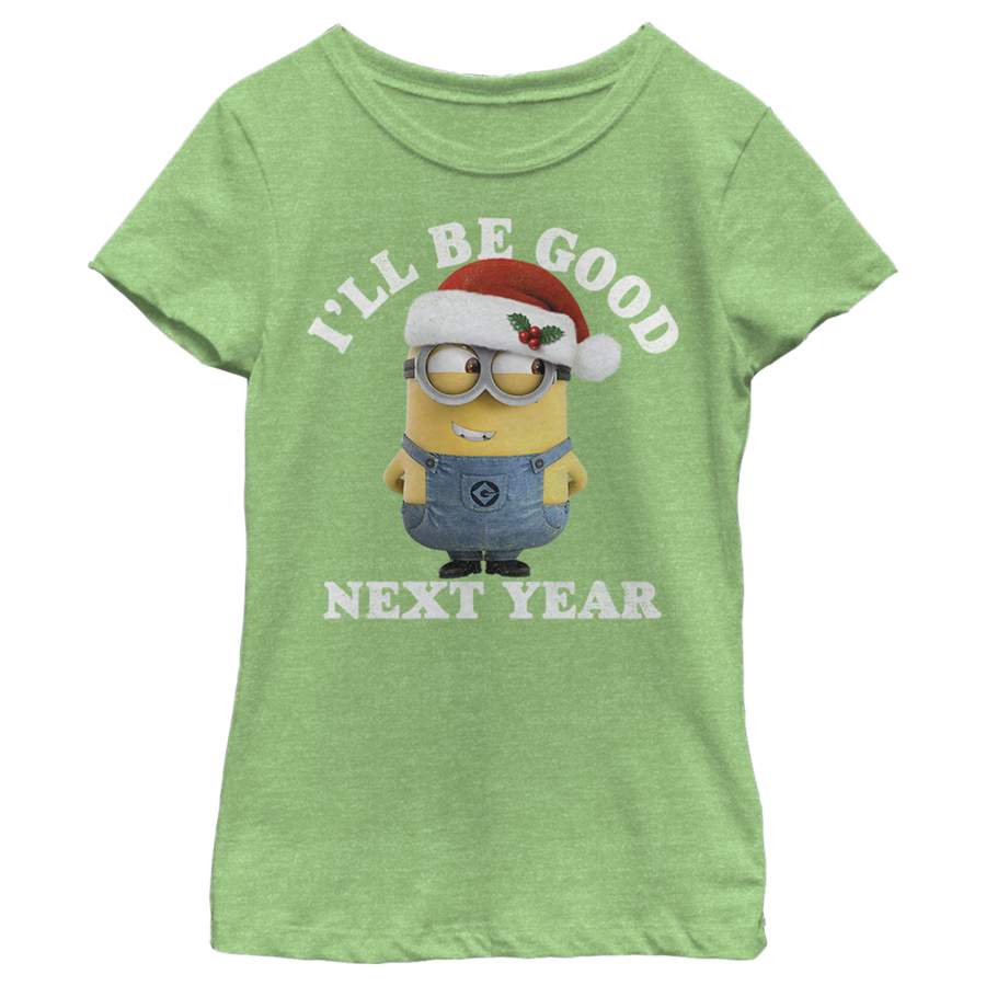 Despicable Me Girl’s Christmas Minions Be Good Next Year  T Shirt