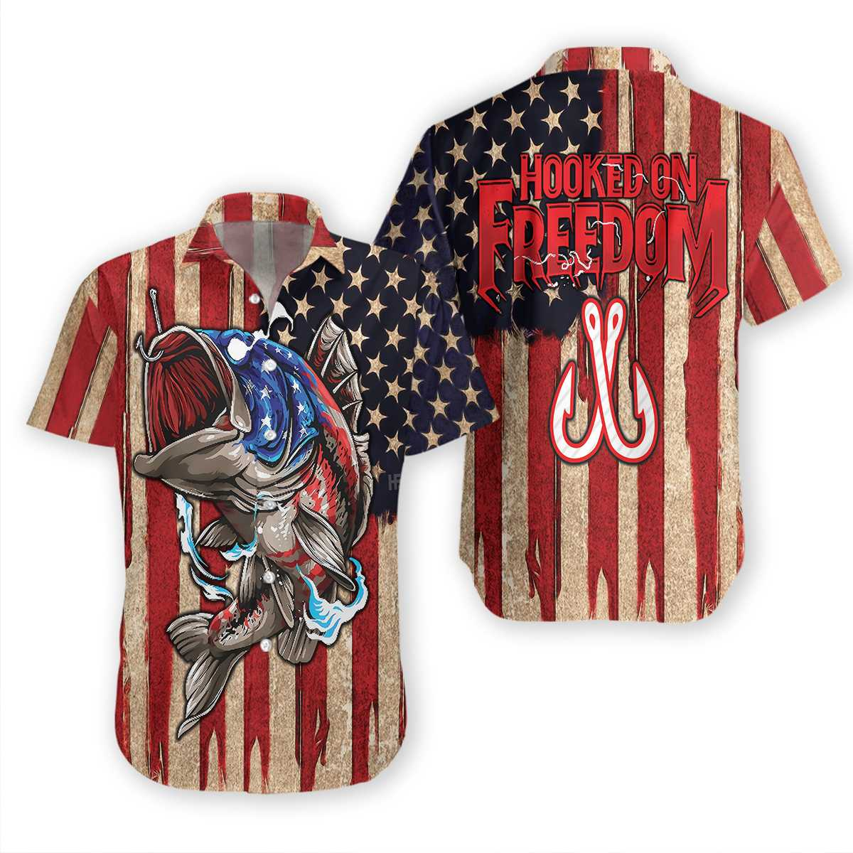 Hooked On Freedom Unisex Hawaii Shirt Ha73657