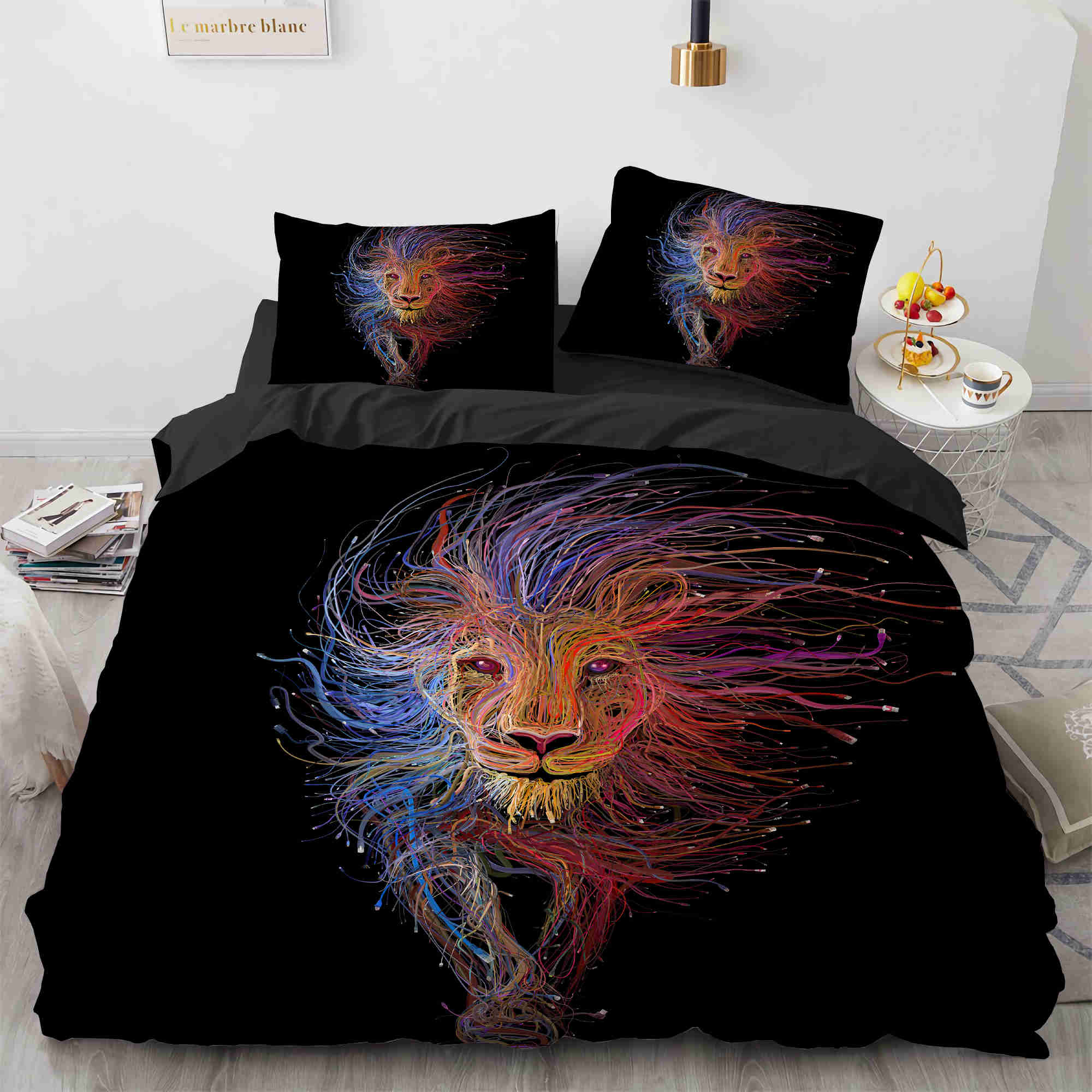 3D Beast Lion Bedding Set For Bedroom Soft Bedspreads Comefortable Duvet Cover Quality Covers And Pillowcase