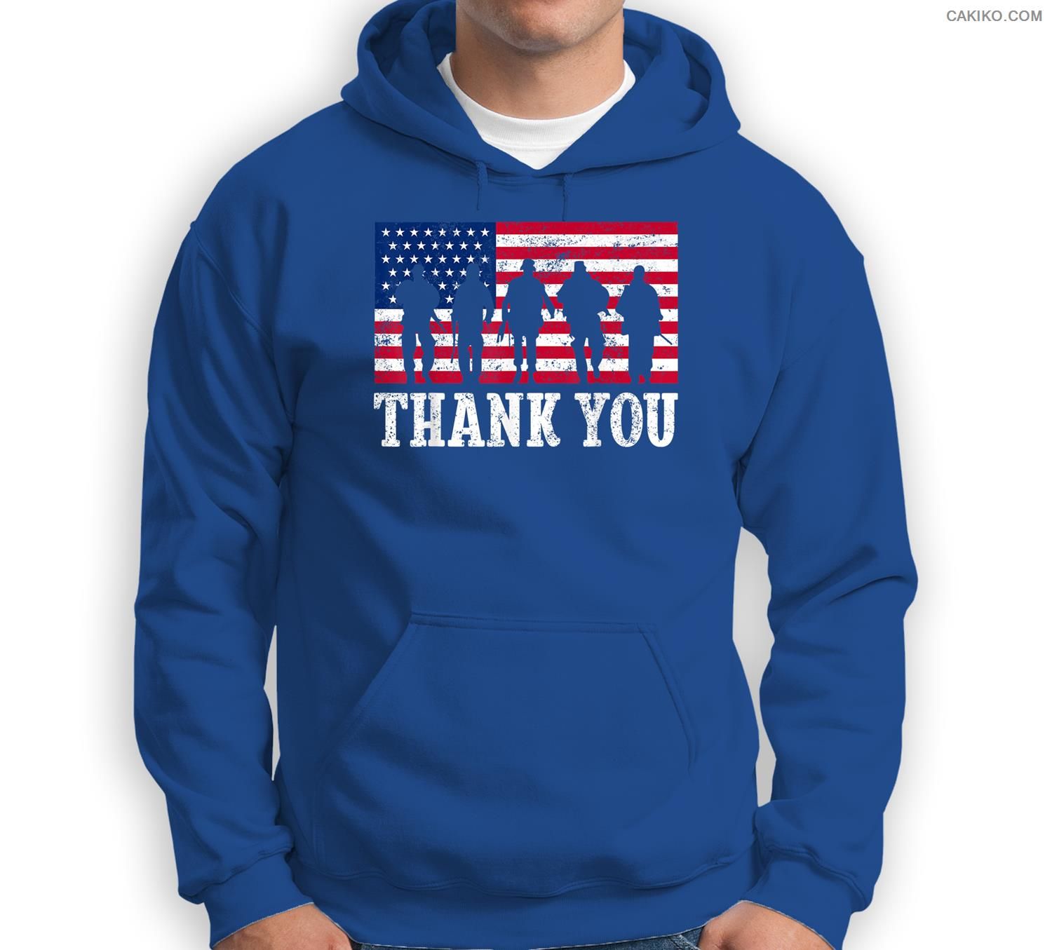 Patriotic American Flag Thank You Men Women Girls Boys Kids Sweatshirt & Hoodie