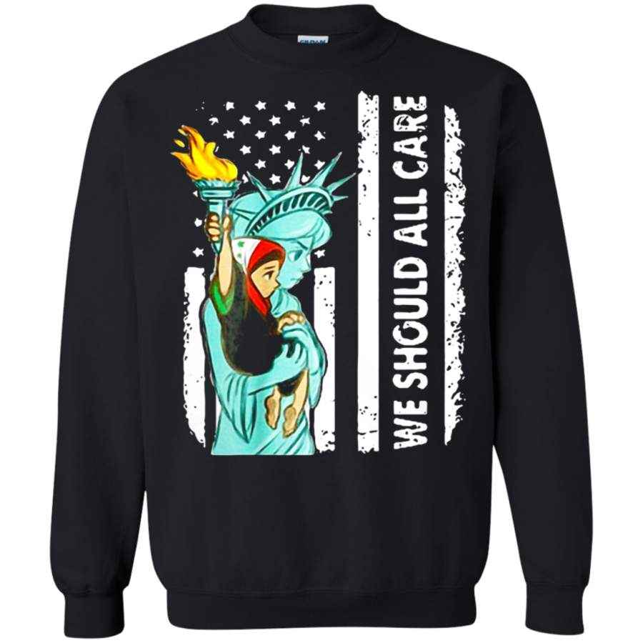 AGR Families Belong Together American Flag We Should All Care Sweatshirt