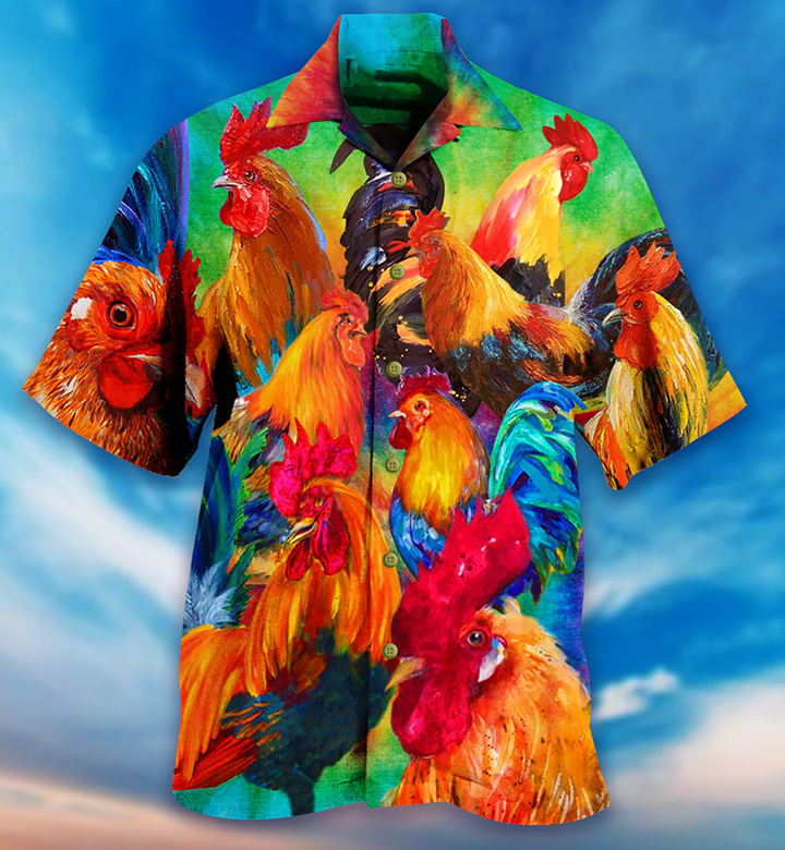 Farm Chicken Rooster Style Hawaii Shirt Ha31231