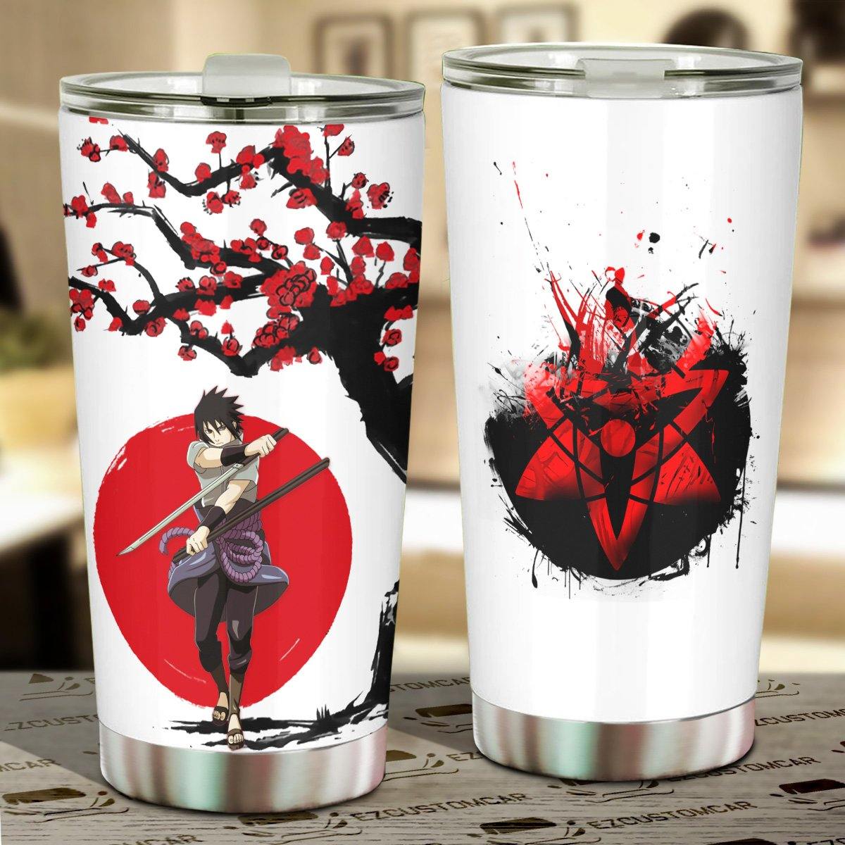 Sasuke Stainless Steel Tumbler Japan Style Naruto Anime Car Accessories