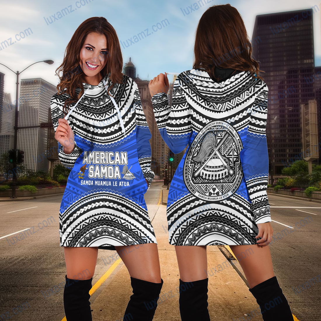 American Samoa – Samoa Muamua Le Atua Hoodie Dress