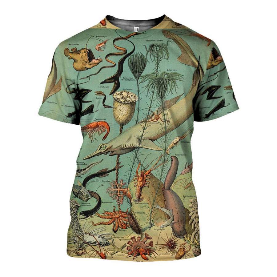 3D All Over Printed Sea Animal shirts And Shorts