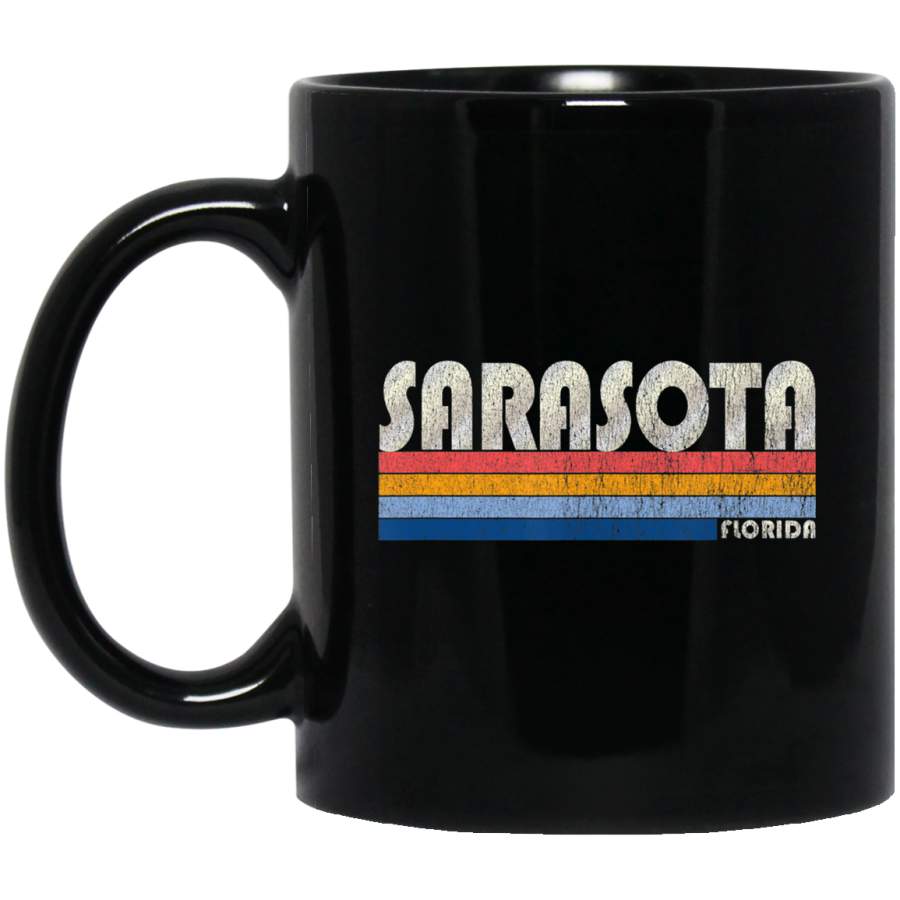 Vintage 70s 80s Style Sarasota FL Coffee Mug