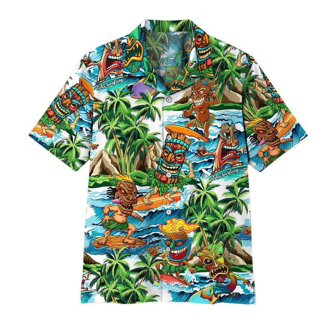 Alohazing Tiki Surfing Hawaiian Shirt Ha29327