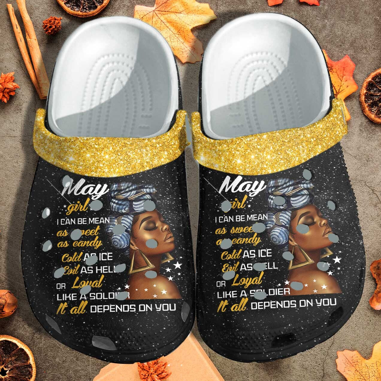 May Girl Black Queen Custom Shoes – Evil Loyal Outdoor Shoes Birthday Gift For Women Girl Daughter