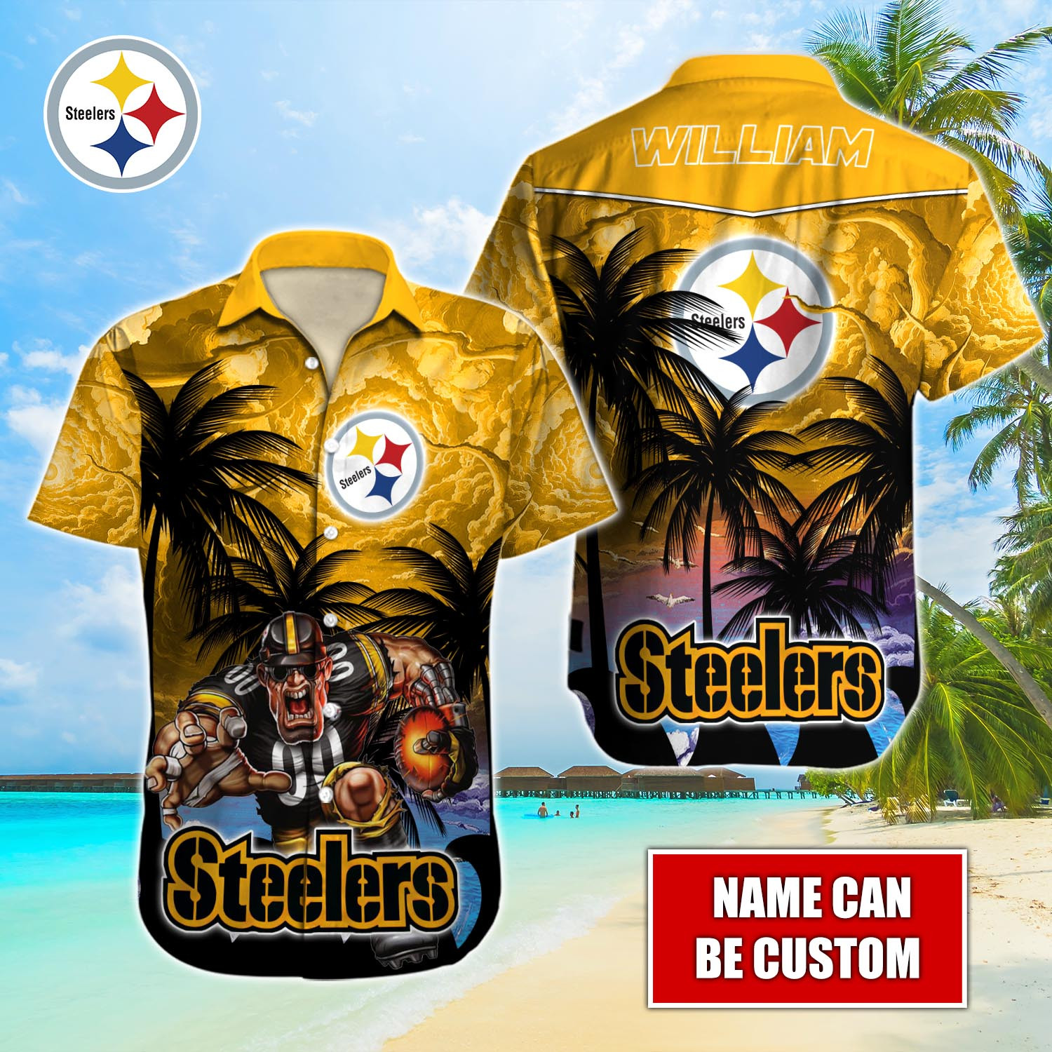 Pittsburgh Steelers Nfl-Hawaiian Shirt Custom T-40884