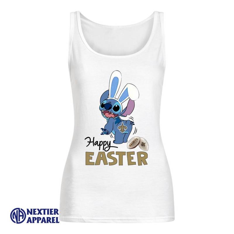 Stitch New Orleans Saints Happy Easter Shirt Women’s Tank Top