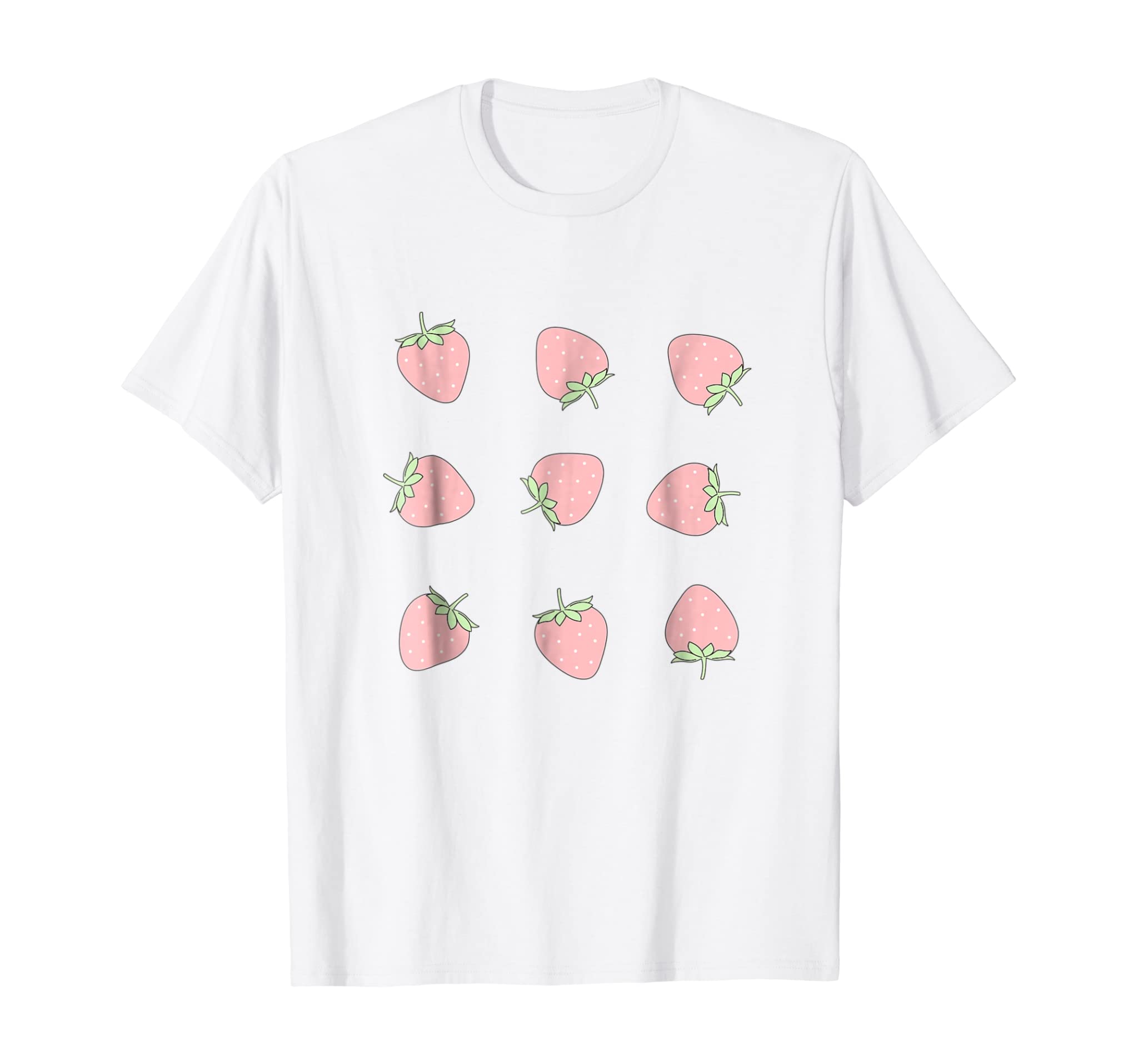 Cute Summer Strawberry Pattern T-Shirt