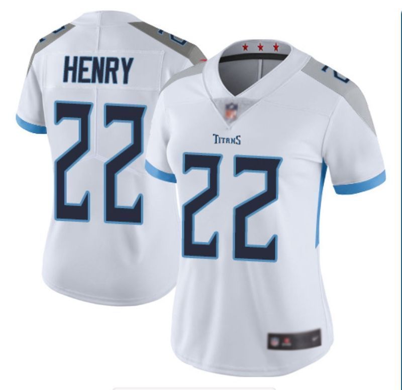 Tennessee Titans Derrick Henry #22 NFL 2020 White Womens Jersey