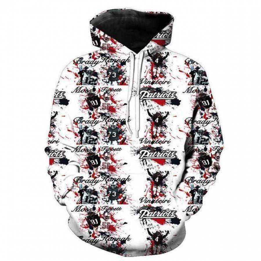 New England Patriots Hoodie 3D Style756 All Over Printed