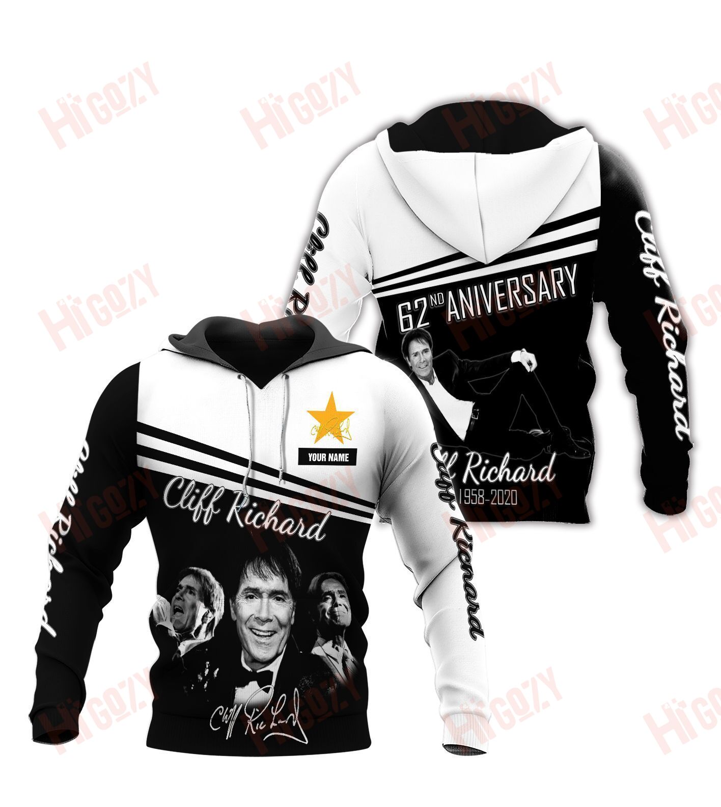 Baeelly™ Cliff Richard Hoodie 3D – Mt755