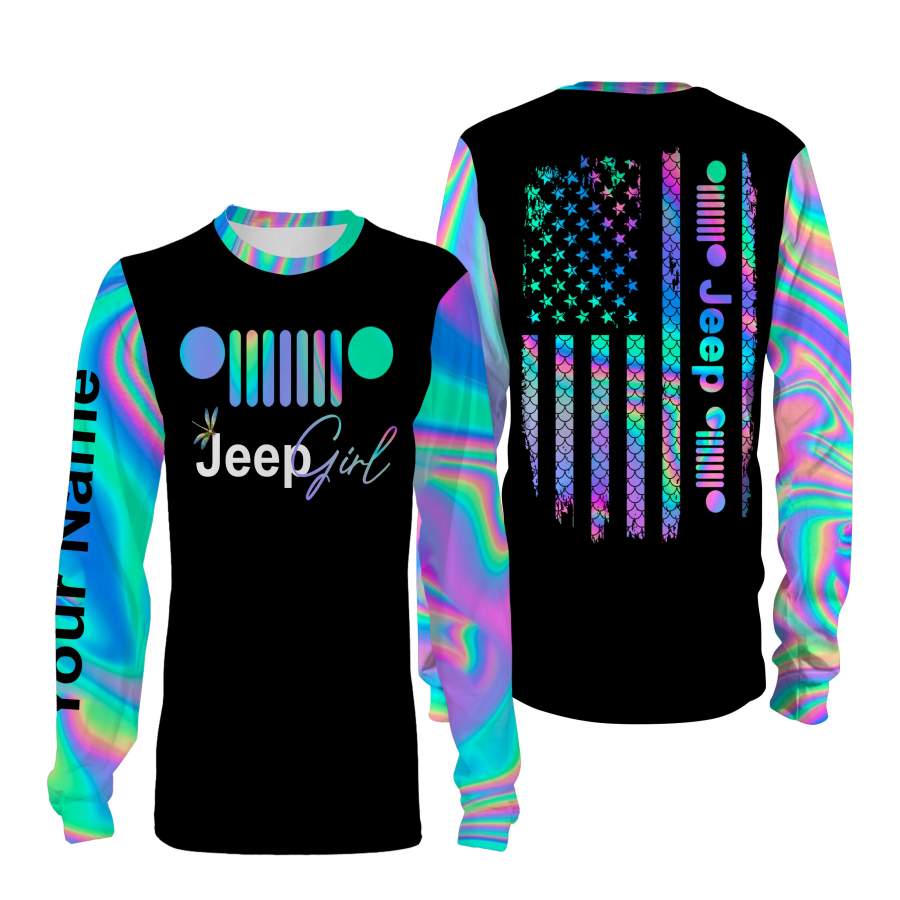 Beautiful Jeep girl 3D Full printing shirts – personalized gift ideas for girl and women – Custom name Jeep Shirts – IPHW141