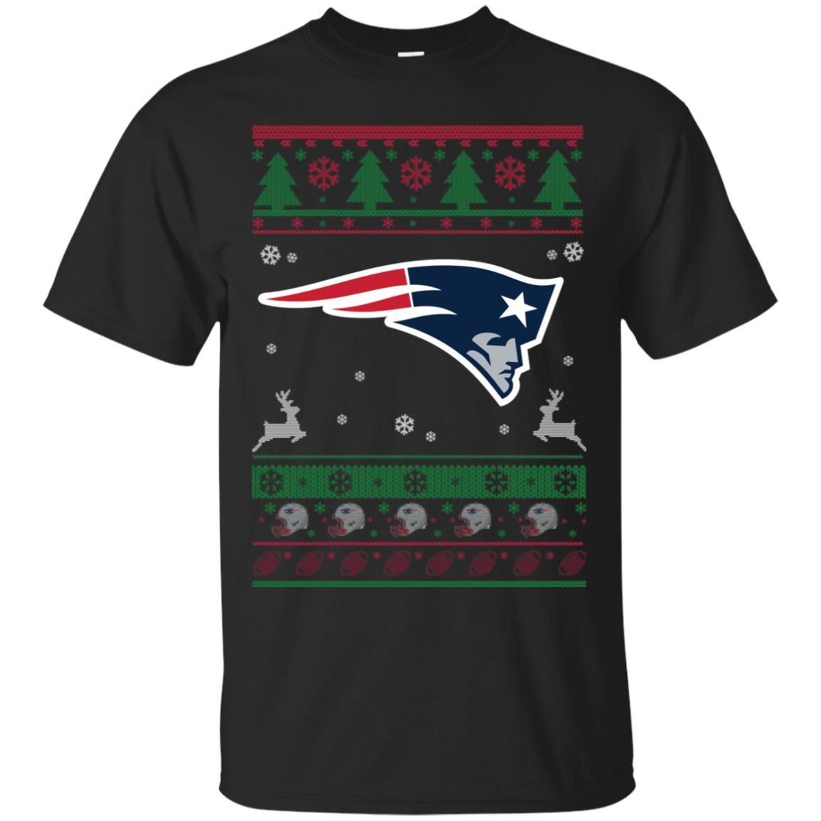 New England Patriots Logo Football Teams Ugly Christmas Sweater Men T-Shirt