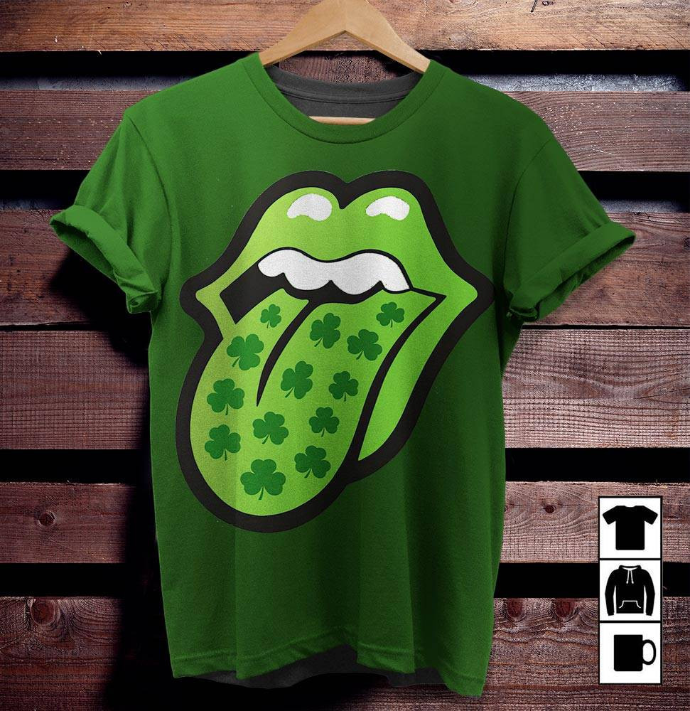 The Rolling Stones Merch Tongue St Patrick’S Day Tshirt Sweatshirt Hoodie