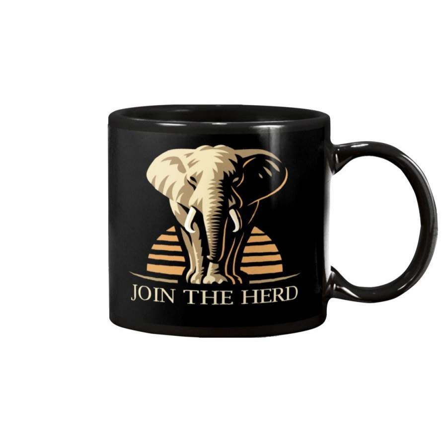 Vintage Join The Herd For Elephant Lovers Mug