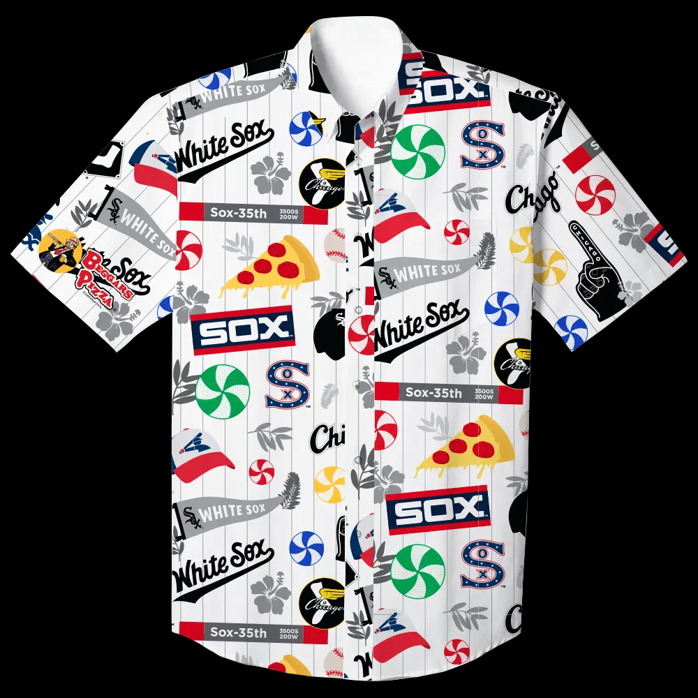 Chicago White Sox Hawaiian Shirt Beggars Pizza Baseball Hibiscus Flower Aloha