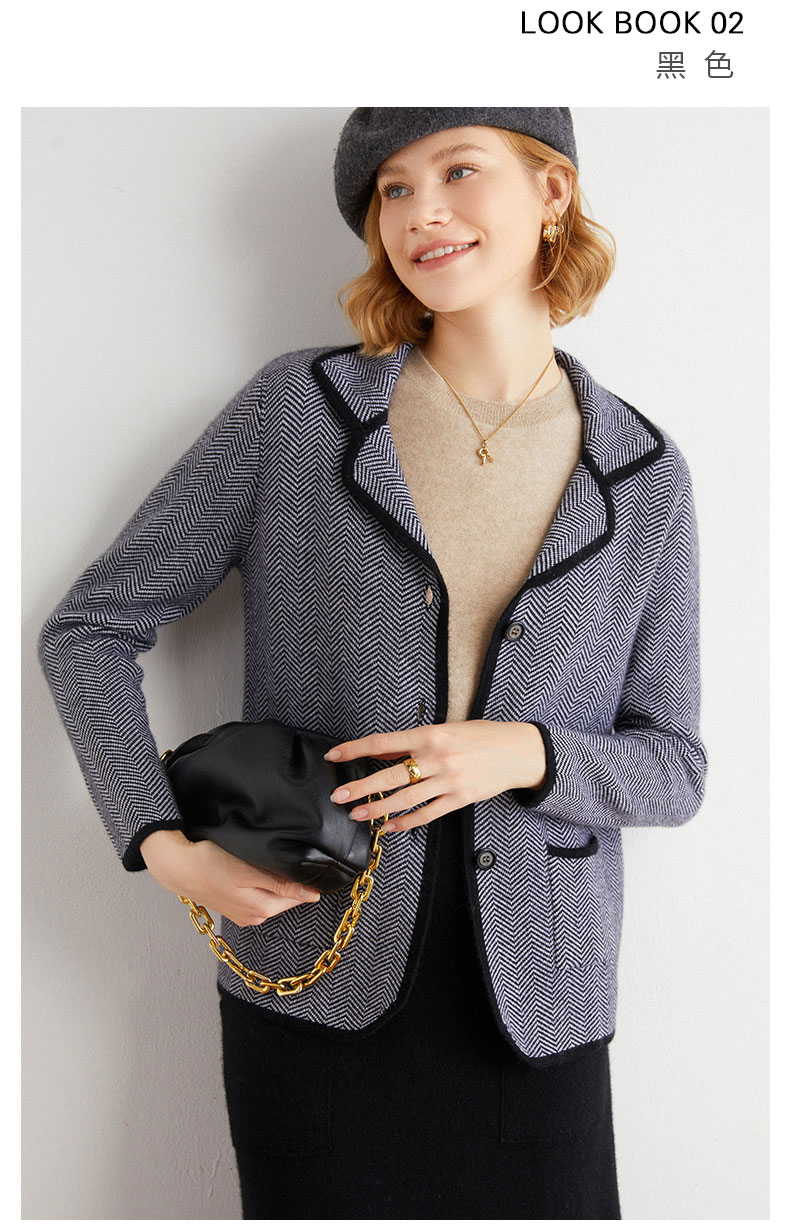 100% cashmere wool sweater cardigan new autumn and winter ladies suit collar sweater coat casual loose knitted coat long sleeves alx