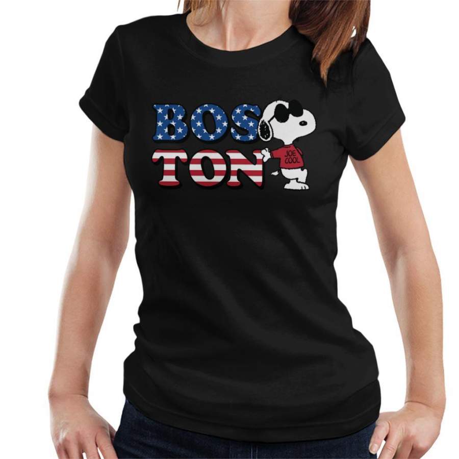 Peanuts Boston Snoopy Joe Cool Women’s T-shirt