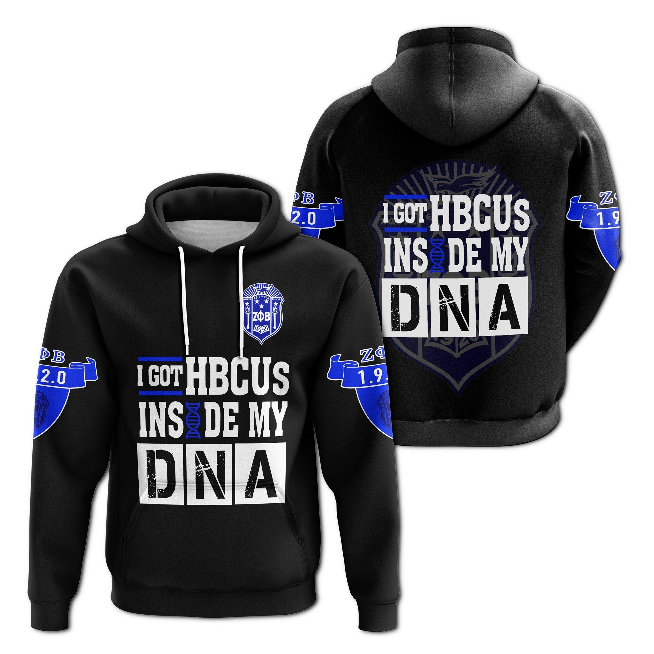 Sorority Hoodie – Zeta Phi Beta Hbcu Dna Pullover Hoodie