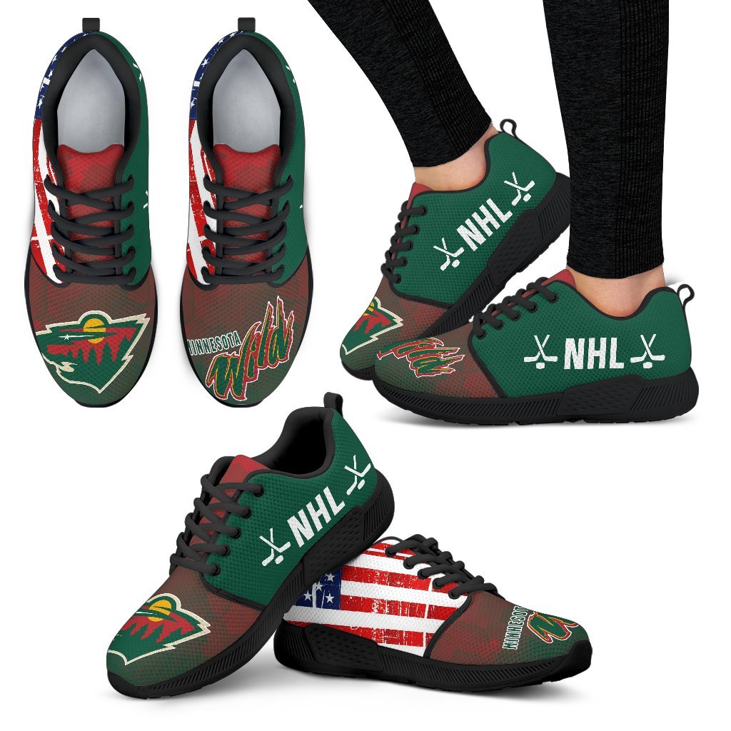 Awesome Fashion Minnesota Wild Shoes Athletic Sneakers