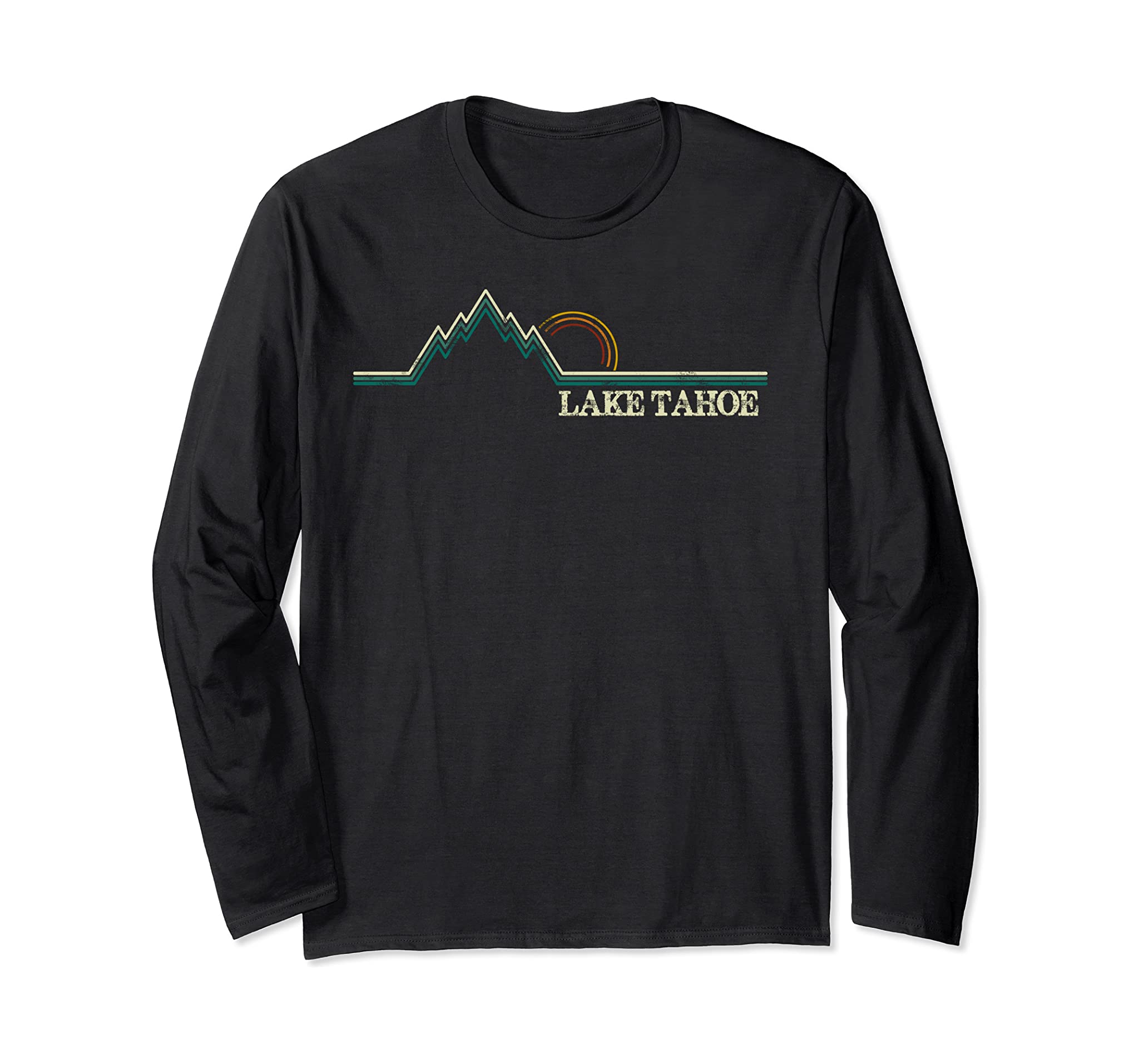 Summer Retro Lake Tahoe California Long Sleeve T-Shirt