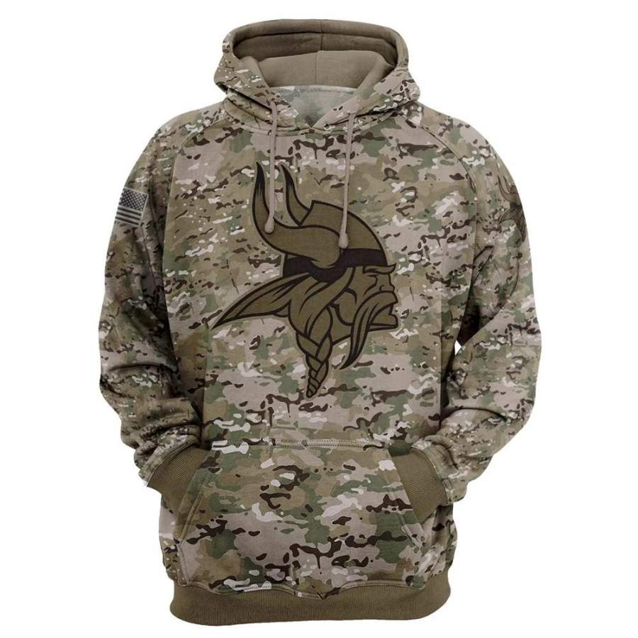 Minnesota Vikings Camouflage Hoodie 3D Printed