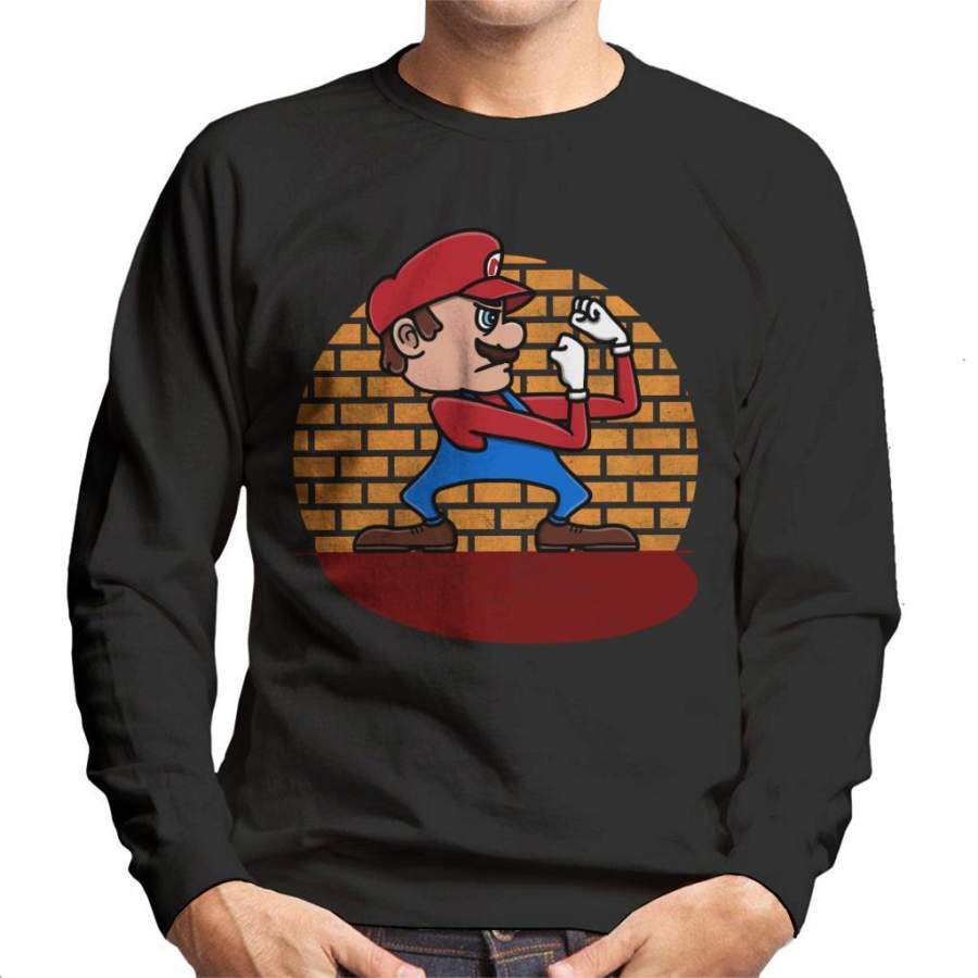 Super Mario Fighting Italian Men’s Sweatshirt